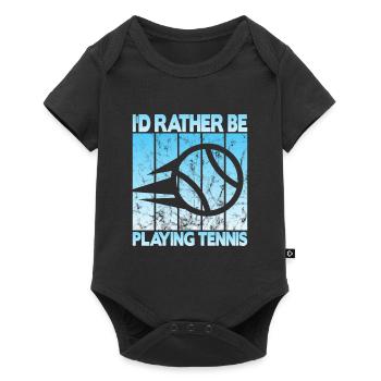 Je préfère jouer au tennis - Body à manches courtes Premium Bébé - noir - Devant