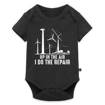 Technicien en éoliennes - Body à manches courtes Premium Bébé - noir - Devant