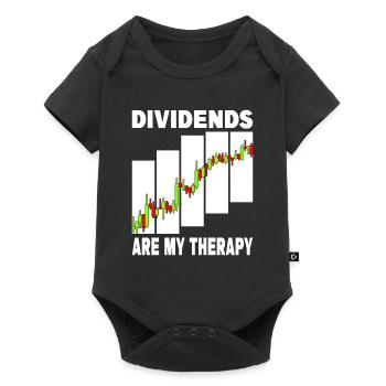 Dividends are my Therapy - Baby Premium short-sleeve bodysuit - black - Front