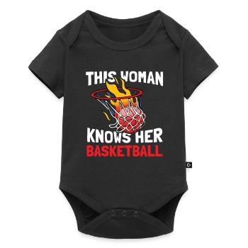 Basketball Basketballer - Baby Premium short-sleeve bodysuit - black - Front