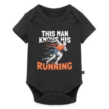 Jogging Running Running Coureurs - Body à manches courtes Premium Bébé - noir - Devant