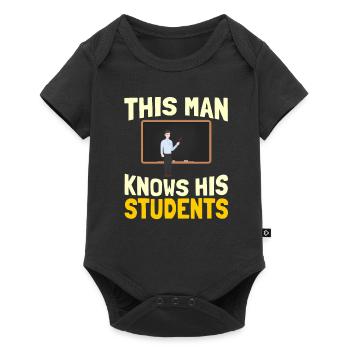 Teacher School School Teacher Pedagogue - Baby Premium short-sleeve bodysuit - black - Front