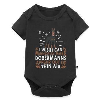 Doberman Dog - Baby Premium short-sleeve bodysuit - black - Front
