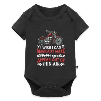 Motorcycle Biker Motorcyclist - Baby Premium short-sleeve bodysuit - black - Front