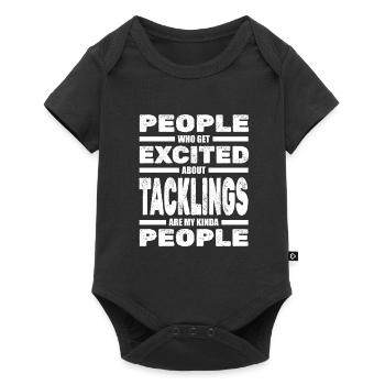 Rugby - Baby Premium Kurzarmbody - Schwarz - Vorne