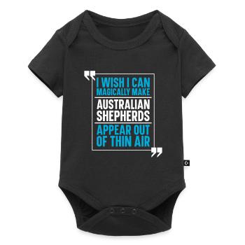 Australian Shepherd Dog - Baby Premium short-sleeve bodysuit - black - Front