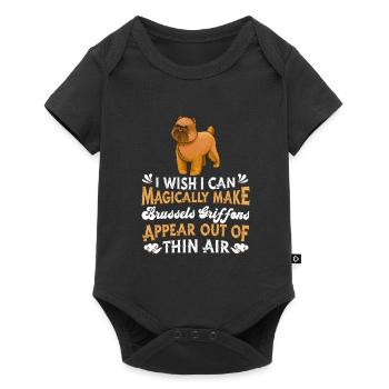 Brussels Griffon Dog - Baby Premium short-sleeve bodysuit - black - Front