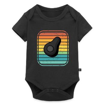 Avocat Vegan Lover Retro Veggie Diet Idée cadeau - Body à manches courtes Premium Bébé - noir - Devant