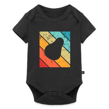 Avocat Vegan Lover Retro Veggie Diet Idée cadeau - Body à manches courtes Premium Bébé - noir - Devant