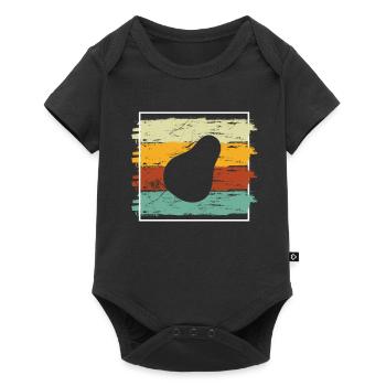 Avocat Vegan Lover Retro Veggie Diet Idée cadeau - Body à manches courtes Premium Bébé - noir - Devant