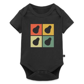Avocat Vegan Lover Retro Veggie Diet Idée cadeau - Body à manches courtes Premium Bébé - noir - Devant