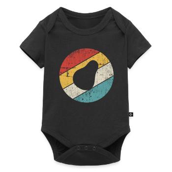 Avocat Vegan Lover Retro Veggie Diet Idée cadeau - Body à manches courtes Premium Bébé - noir - Devant