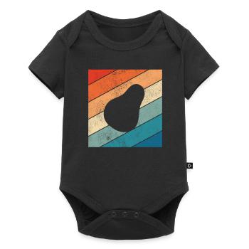 Avocat Vegan Lover Retro Veggie Diet Idée cadeau - Body à manches courtes Premium Bébé - noir - Devant
