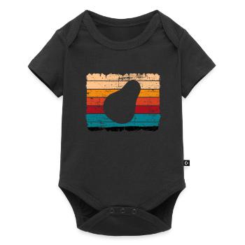 Avocat Vegan Lover Retro Veggie Diet Idée cadeau - Body à manches courtes Premium Bébé - noir - Devant