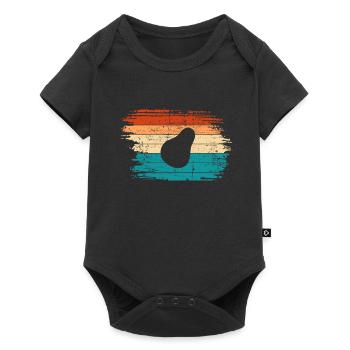 Avocat Vegan Lover Retro Veggie Diet Idée cadeau - Body à manches courtes Premium Bébé - noir - Devant