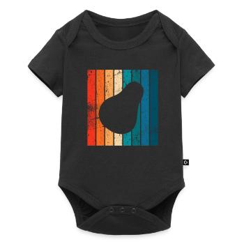 Avocat Vegan Lover Retro Veggie Diet Idée cadeau - Body à manches courtes Premium Bébé - noir - Devant