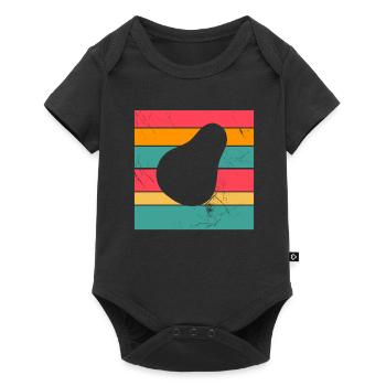 Avocat Vegan Lover Retro Veggie Diet Idée cadeau - Body à manches courtes Premium Bébé - noir - Devant