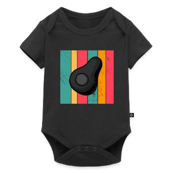 Avocat Vegan Lover Retro Veggie Diet Idée cadeau - Body à manches courtes Premium Bébé - noir - Devant