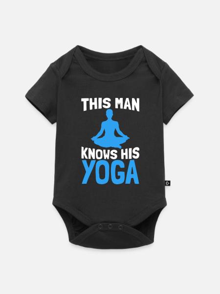 Yoga Yogi - Baby Premium Kurzarmbody - Schwarz