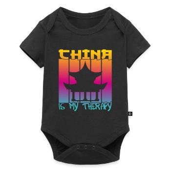 China is my therapy - Baby Premium short-sleeve bodysuit - black - Front