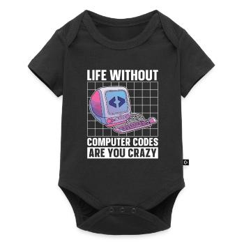 Programmierer Coder Software Entwickler - Baby Premium Kurzarmbody - Schwarz - Vorne