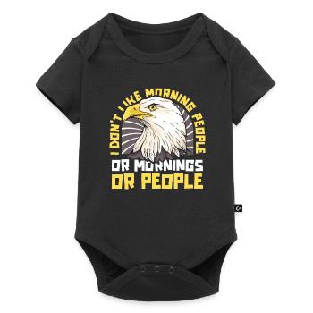 Adler Adlerkopf Raubvogel Greifvogel - Baby Premium Kurzarmbody - Schwarz - Vorne