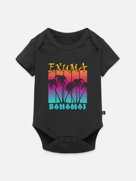 Exuma Bahamas - Baby Premium Kurzarmbody - Schwarz