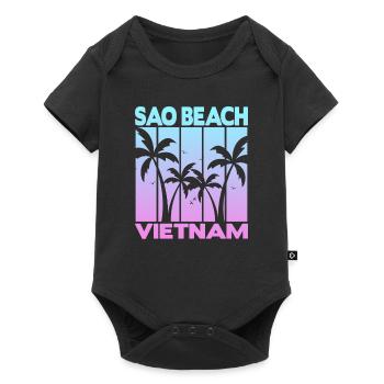 Sao Beach Vietnam - Baby Premium Kurzarmbody - Schwarz - Vorne