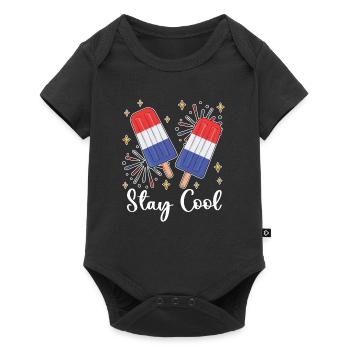 Américain 4 juillet Restez cool pour - Body à manches courtes Premium Bébé - noir - Devant