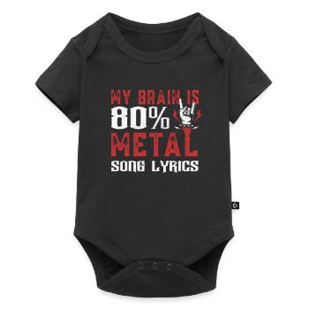 Paroles de chansons Metal Saying - Body à manches courtes Premium Bébé - noir - Devant