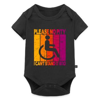 Vintage Wheelchair User Wheelchair - Baby Premium short-sleeve bodysuit - black - Front