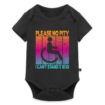Vintage Wheelchair User Wheelchair - Baby Premium short-sleeve bodysuit - black - Front