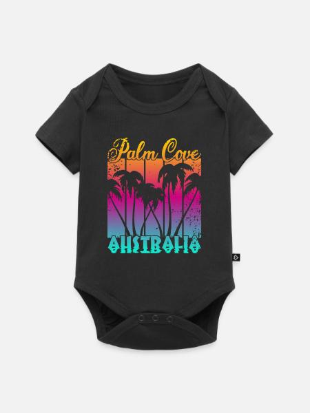 Palm Cove Australia - Baby Premium Kurzarmbody - Schwarz