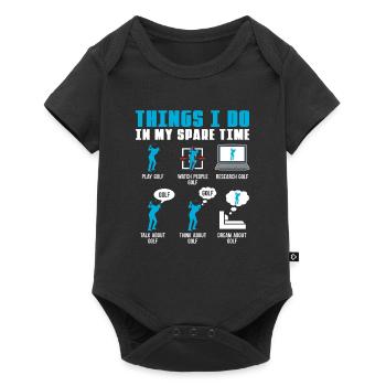 Ce que je fais pour les golfeurs pendant mon temps libre - Body à manches courtes Premium Bébé - noir - Devant