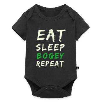 Eat sleep golf repeat - Baby Premium short-sleeve bodysuit - black - Front