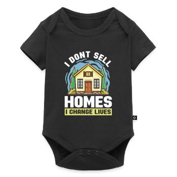Je ne vends pas de maisons pour les agents immobiliers - Body à manches courtes Premium Bébé - noir - Devant
