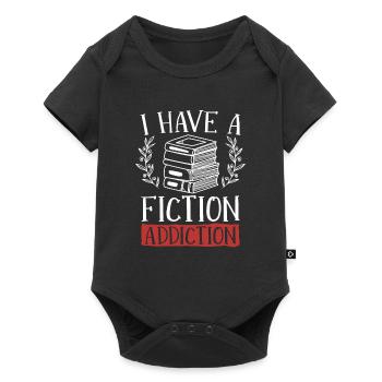 J’ai une dépendance à la fiction pour les amateurs de livres - Body à manches courtes Premium Bébé - noir - Devant
