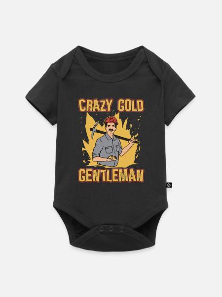 Goldbergbau Goldmine - Baby Premium Kurzarmbody - Schwarz