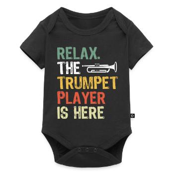 Relax the trumpeter is here - Baby Premium short-sleeve bodysuit - black - Front