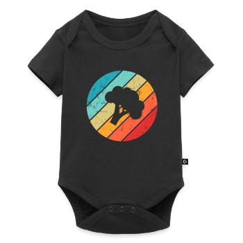Broccoli Vegan Lover Retro Healthy Gift idea - Baby Premium short-sleeve bodysuit - black - Front