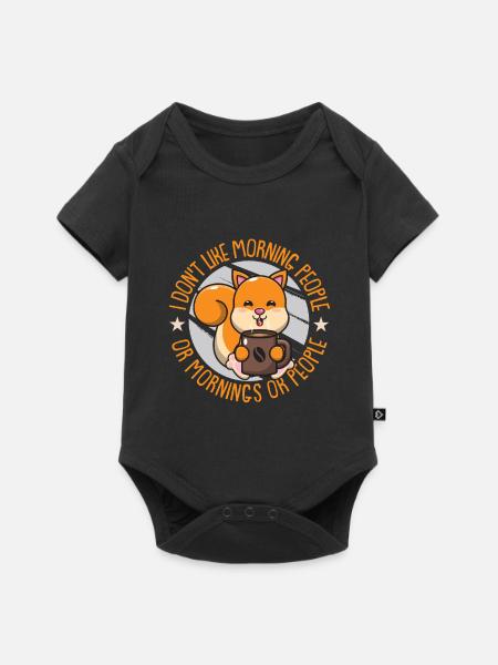Eichhörnchen - Baby Premium Kurzarmbody - Schwarz