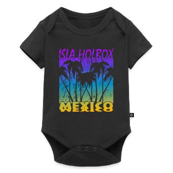 Isla Holbox Mexico - Baby Premium short-sleeve bodysuit - black - Front
