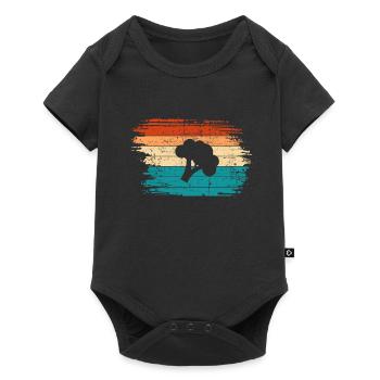 Broccoli Vegan Lover Retro Healthy Gift idea - Baby Premium short-sleeve bodysuit - black - Front