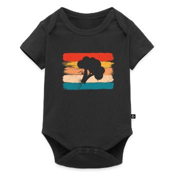 Broccoli Vegan Lover Retro Healthy Gift idea - Baby Premium short-sleeve bodysuit - black - Front