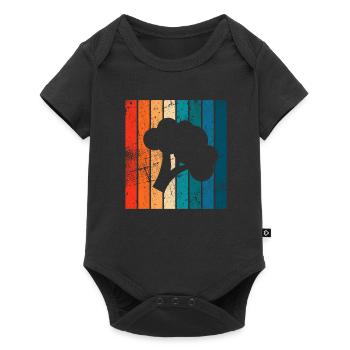 Broccoli Vegan Lover Retro Healthy Gift idea - Baby Premium short-sleeve bodysuit - black - Front