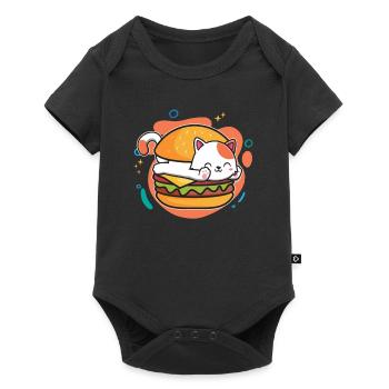 Burger Lover Sweet Cat Lover For Hamburgers - Baby Premium short-sleeve bodysuit - black - Front