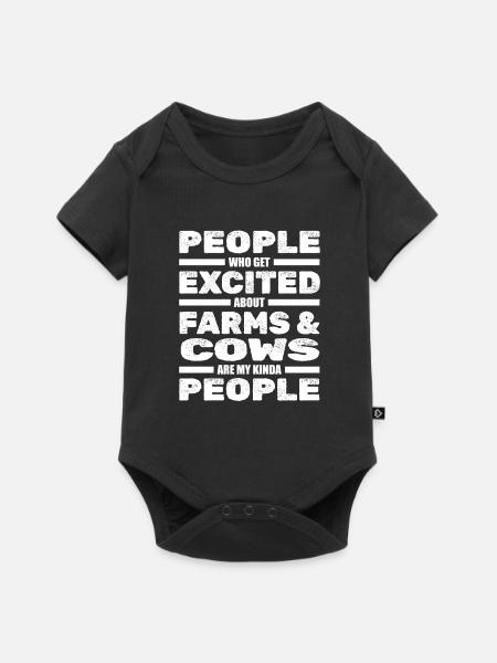 Milchbauer Landwirt Kuhbauer Bauer - Baby Premium Kurzarmbody - Schwarz