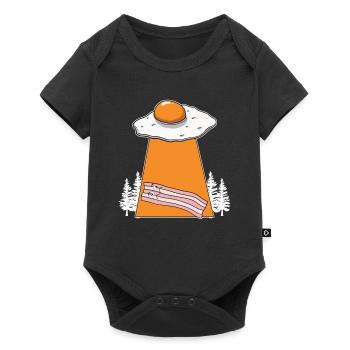 Speck Alien Entführung Frühstück Speck Liebhaber F - Baby Premium Kurzarmbody - Schwarz - Vorne