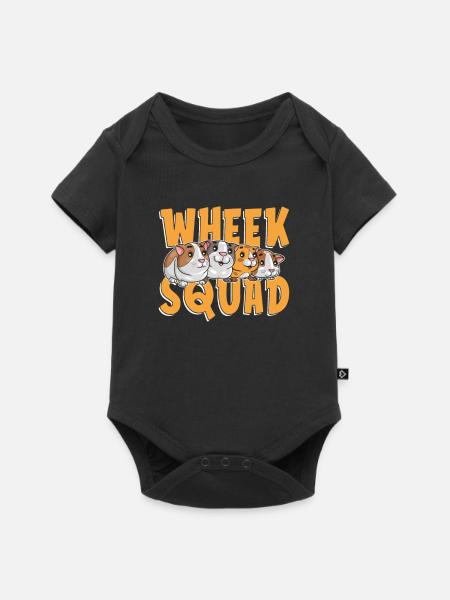 Wheek Squad Meerschweinchen Nagetierliebhaber - Baby Premium Kurzarmbody - Schwarz