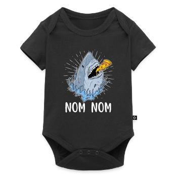 Nom Nom Für Meeresbiologen Für Hailiebhaber - Baby Premium Kurzarmbody - Schwarz - Vorne